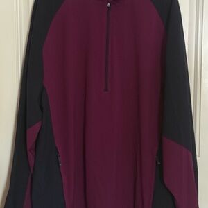 Cutter&Buck Burgundy and Black Quarter-Zip Weathertec size XXL Women’s Golf